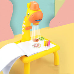 Kids LED Projector Drawing Table Toy Set Table Painting Board Desk