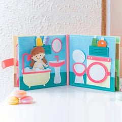 Toddlers Montessori Busy Book 3D Baby Story Cloth Activities Book