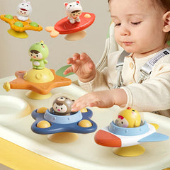 Baby Montessoris Spin Cup Top Bath Toys Bathing Sucker Spinner Suction