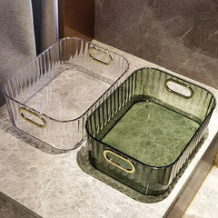 Acrylic Rack Sundries Snack Makeup Storage Basket Organizer