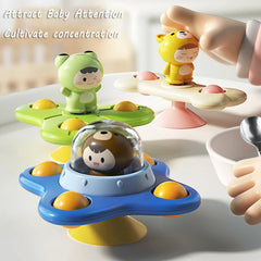 Baby Montessoris Spin Cup Top Bath Toys Bathing Sucker Spinner Suction