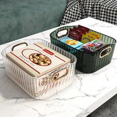Acrylic Rack Sundries Snack Makeup Storage Basket Organizer