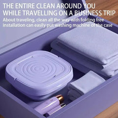 Portable washing machine 8L small foldable spin dryer mini laundry for socks underwear home shop lightweight and efficient